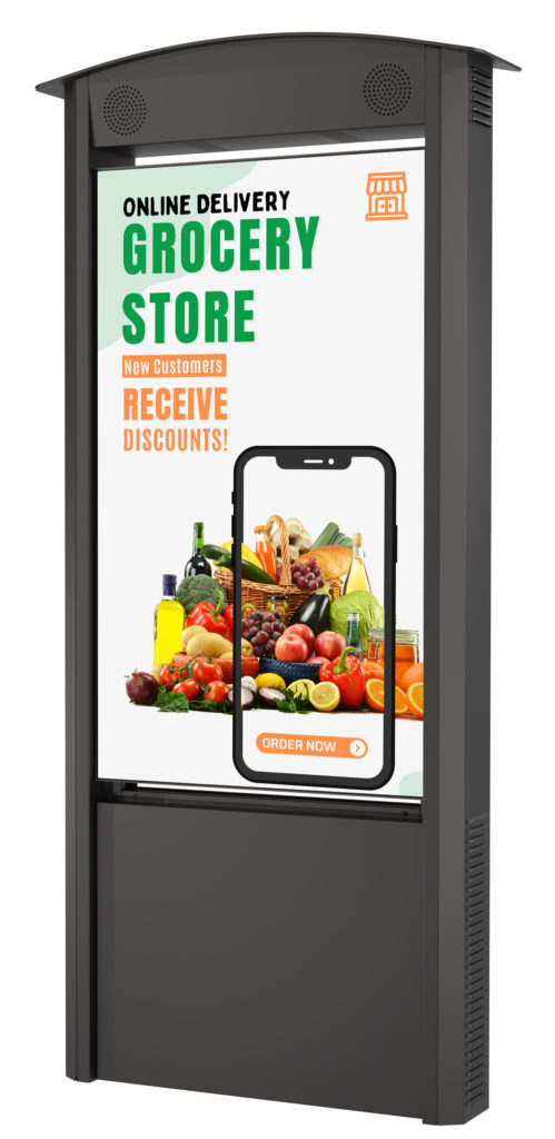 KOP55XHB-A Smart City Kiosk with Grocery Store Display