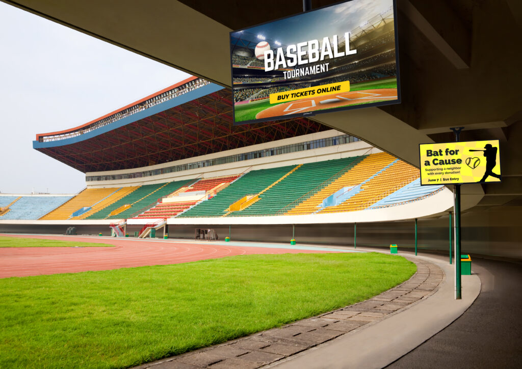 Neptune Outdoor TV digital signage stadium