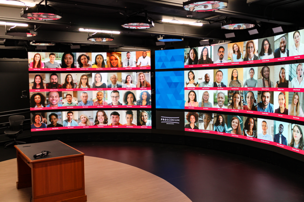 dvLED video wall remote learning