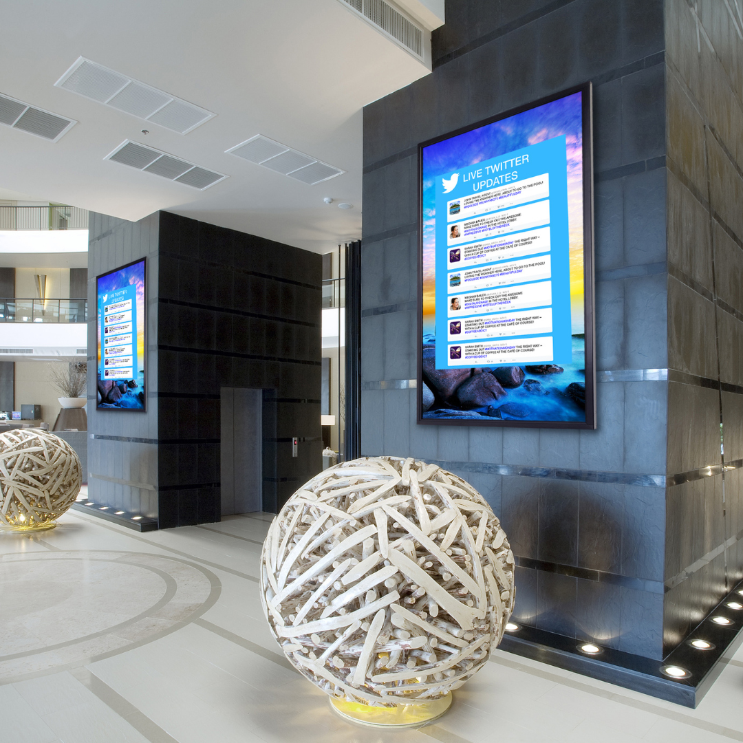 digital signage with social media feed