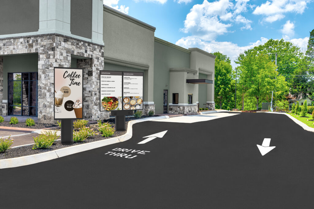Drive-thru digital signage